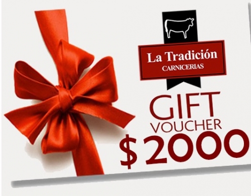 VOUCHER  $2000 LA TRADICION CARNICERIAS
